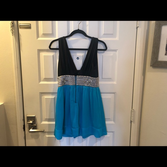 Bebe black and blue party dress - Picture 3 of 6